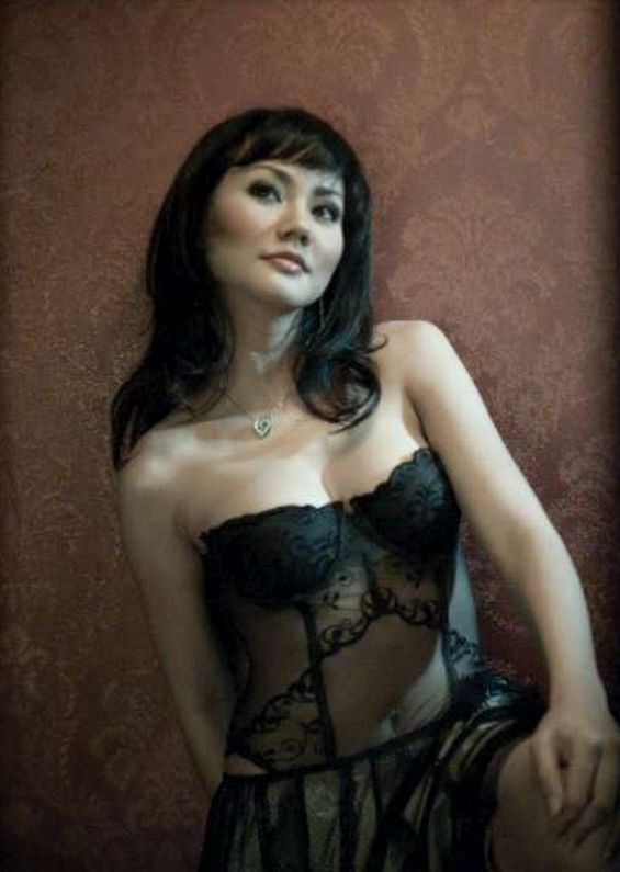 anita_hara asian black_hair clothes color female female_only front_view medium_breasts see-through sheer solo sweet