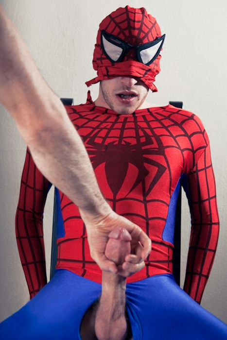 cosplay gay handjob male male_only marvel penis spider-man spider-man_(series)