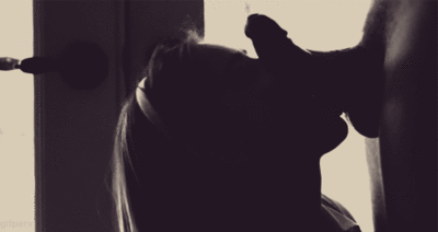 animated breasts gif licking monochrome photo