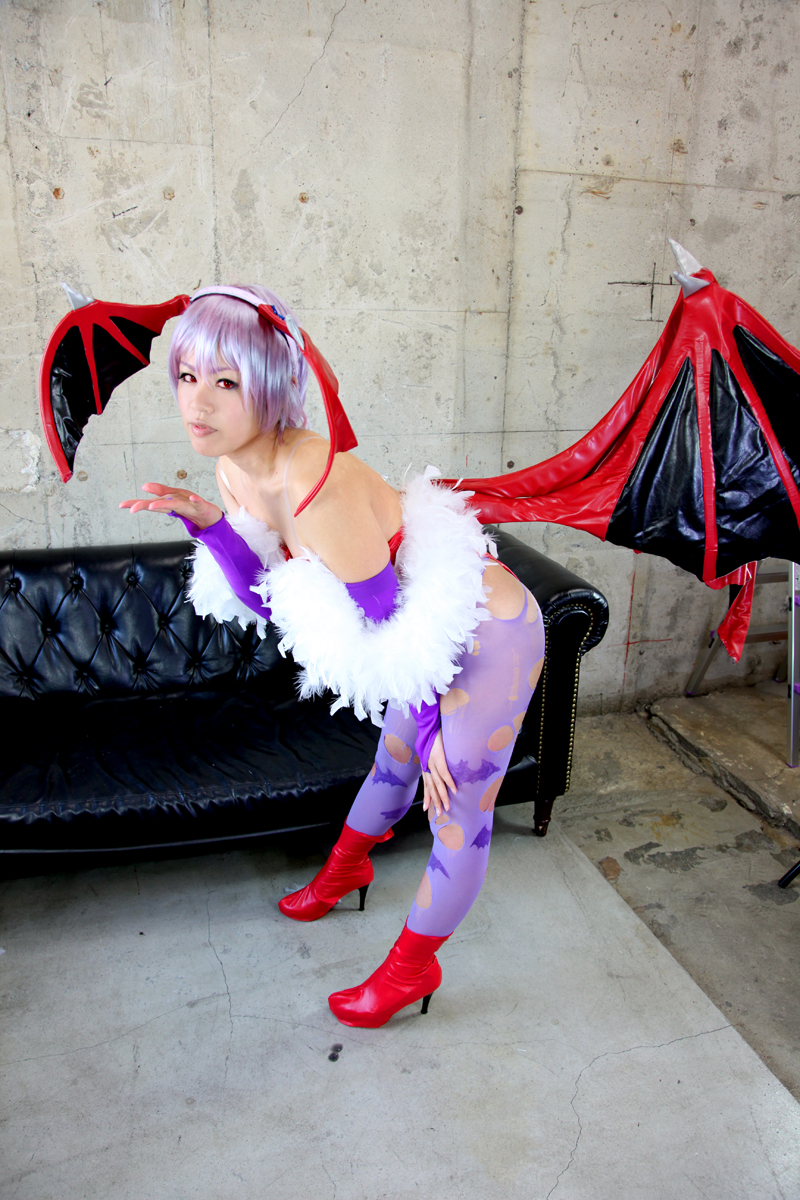 bat_wings cosplay darkstalkers head_wings lilith_aensland succubus tagme