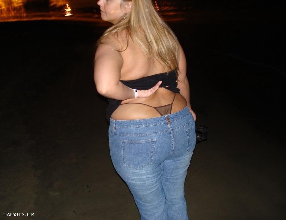 ass back bbw blonde female huge_ass jeans non-nude photo plump tangasmix thong tight_jeans tight_pants wide_hips