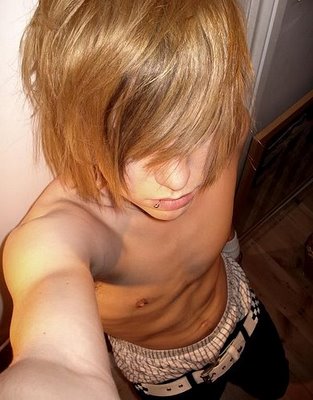 boxers brown_hair emo gay jeans male photo selfpic solo topless