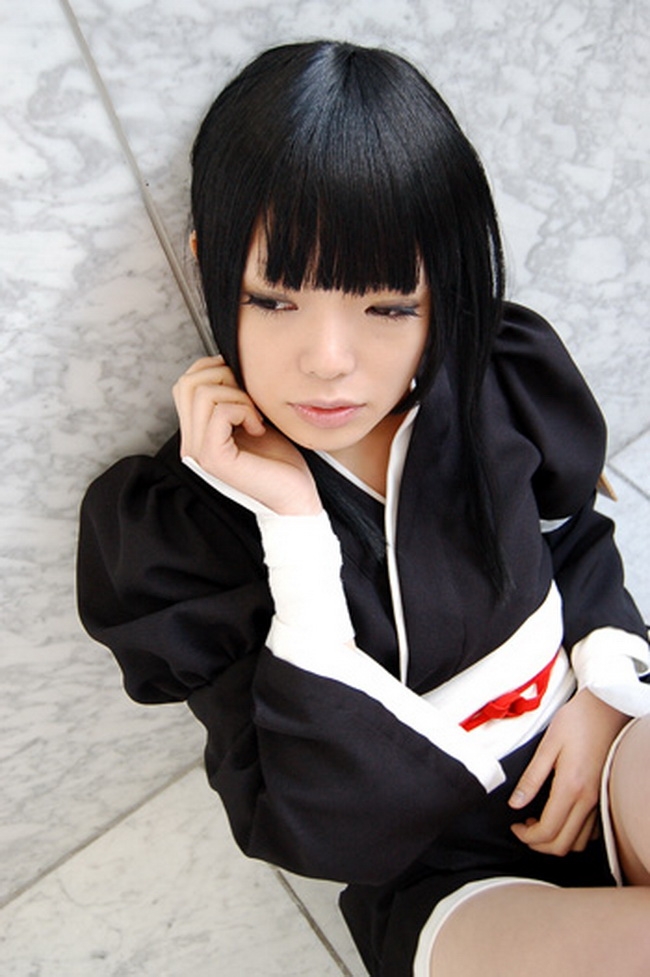 1girl asian black_hair bleach cosplay female female_only kuchiki_rukia photo real_person solo