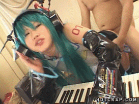 1girl 1male animated asian cosplay gif hatsune_miku japanese sex source_request