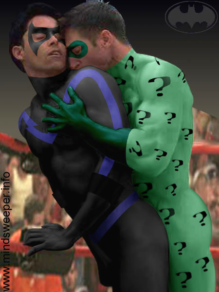 batman_(series) cosplay dc dick_grayson fakes gay male male_only nightwing photoshop riddler yaoi