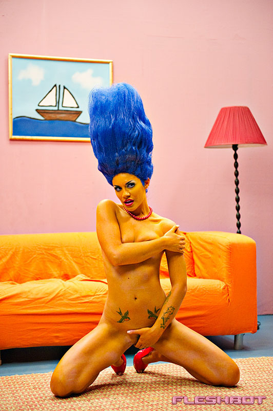 cosplay female female_only marge_simpson solo the_simpsons
