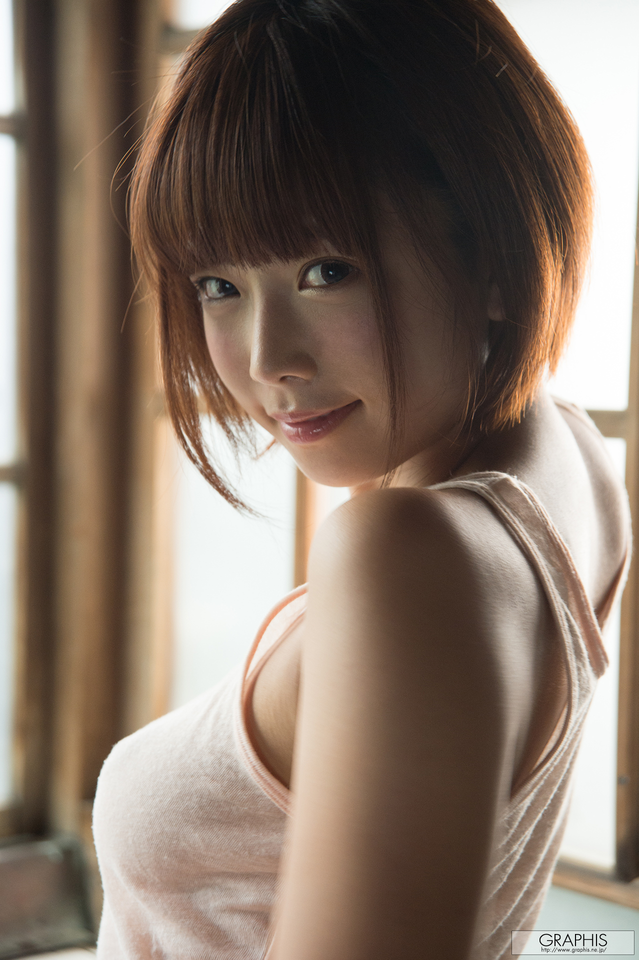 asian breasts brown_hair female long_hair sakura_mana solo