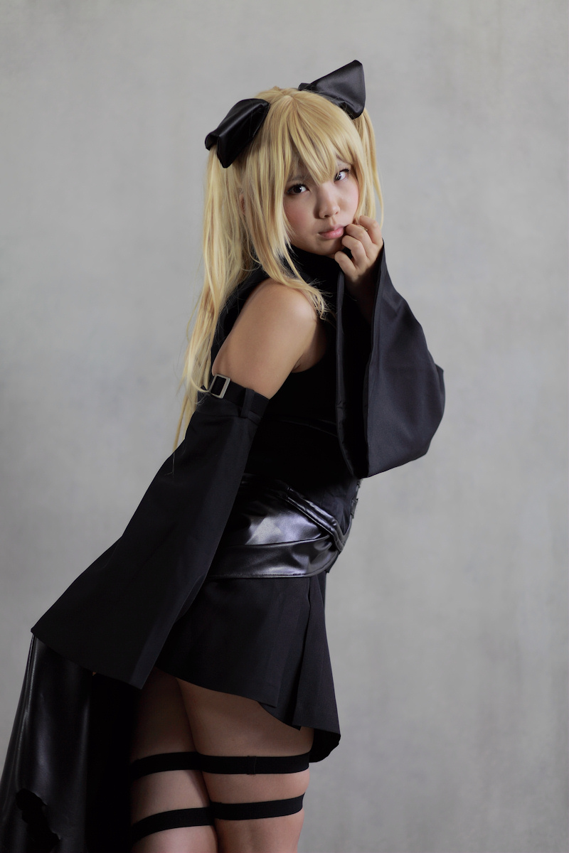 asian blonde_hair breasts cosplay enako female long_hair pigtails solo