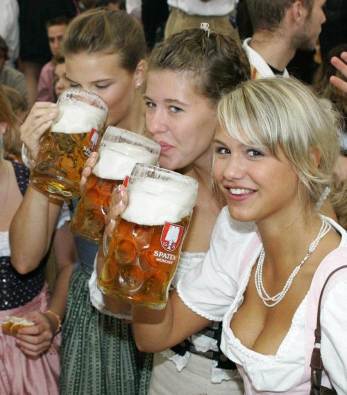 alcohol bavaria beer blonde_hair breasts cleavage dirndl dress female german germans germany long_hair multiple_girls oktoberfest thechive.com/2012/09/25/oktoberfest-is-upon-us-once-again-let-the-cleavage-flow-like-beer-45-photos