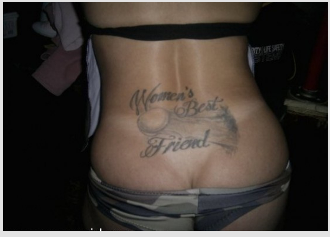 ass female panties penis solo tagme tattoo text tramp_stamp