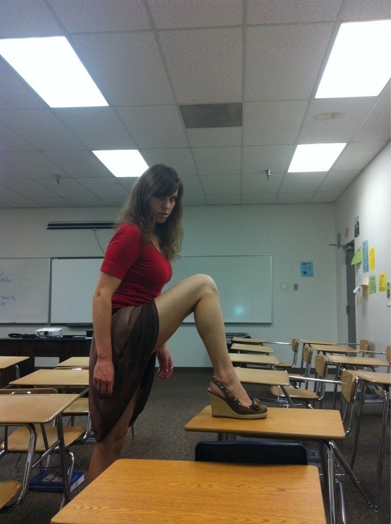 classroom female legs photo solo teacher