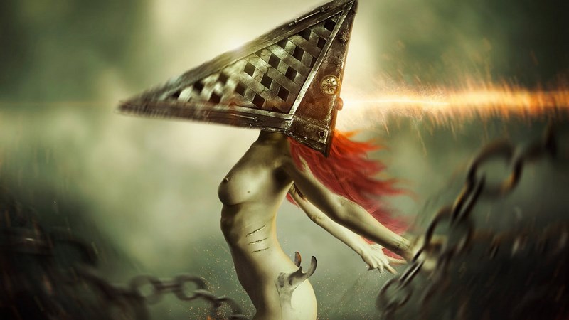chains cosplay fantasy female fetish horror konami nude pyramid_head silent_hill video_games