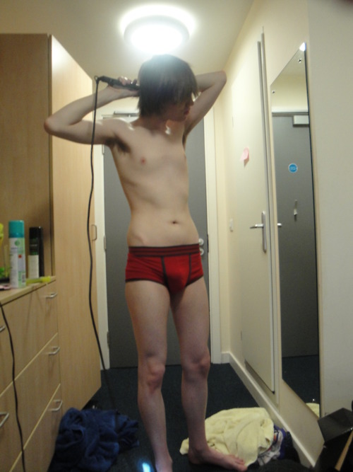 black_hair bulge emo gay male pale_skin photo self_shot skinny twink underwear