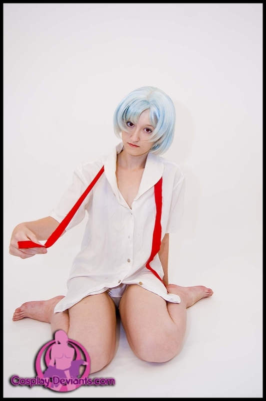 1girl cosplay cosplaydeviants female female_only layla neon_genesis_evangelion partially_clothed photo real_person rei_ayanami rei_ayanami_(cosplay) solo