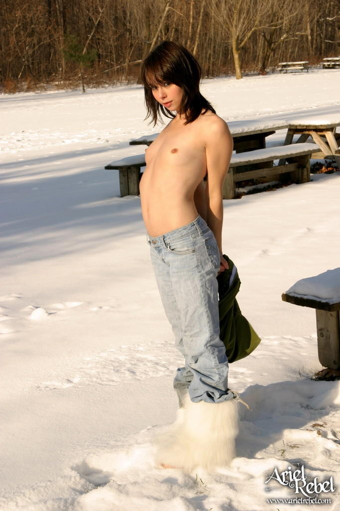 ariel_rebel female outside snow solo tagme topless