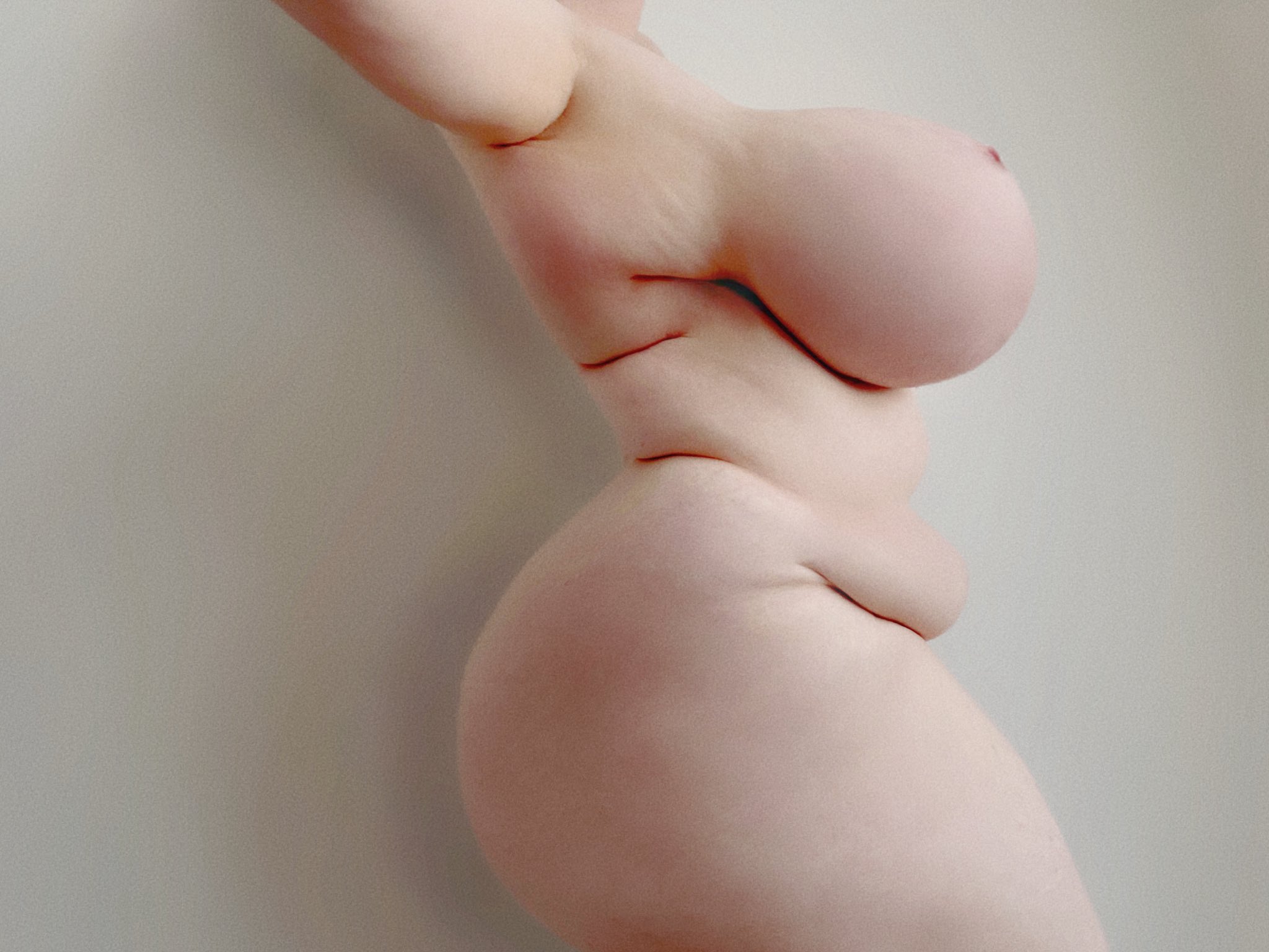 1girl big_ass big_breasts completely_nude_female curvaceous curvy curvy_female huge_breasts large_ass large_breasts light-skinned_female nude nude_female pale-skinned_female plump soft_kittn solo solo_female standing thick_thighs thighs voluptuous voluptuous_female