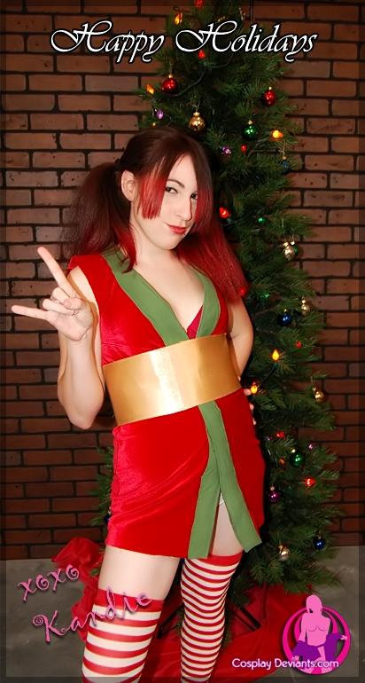 1girl christmas cosplaydeviants female female_only kandie photo real_person solo