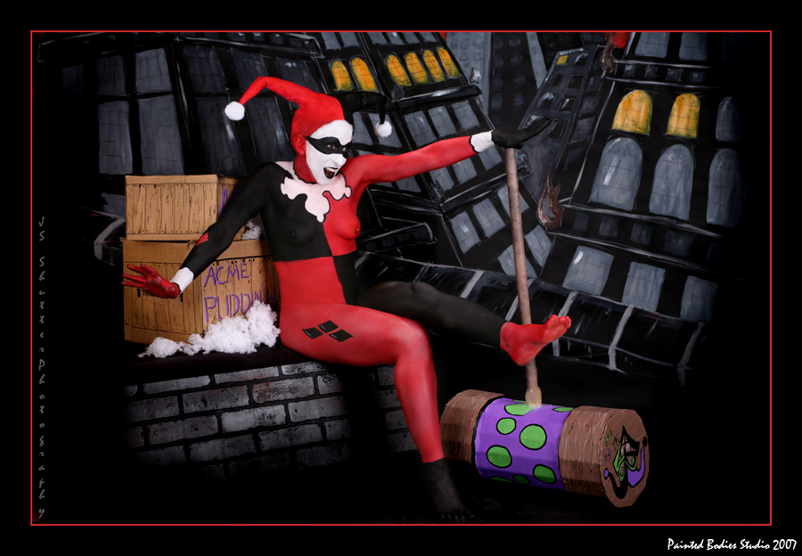 batman_(series) cosplay dc female female_only harley_quinn small_breasts solo