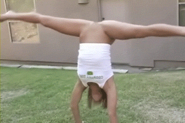 amateur animated bottomless handstand outdoor photo shaved_pussy spread_legs