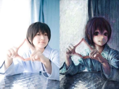 1girl anime compare human illuminati photo