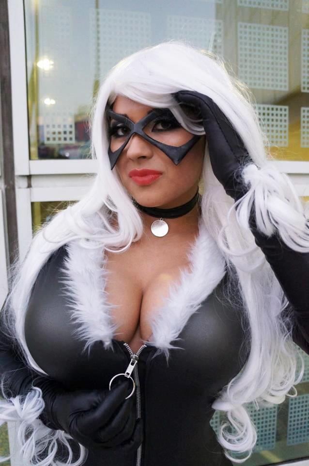 black_cat breasts cosplay felicia_hardy female long_hair marvel photo real real_person spider-man_(series)