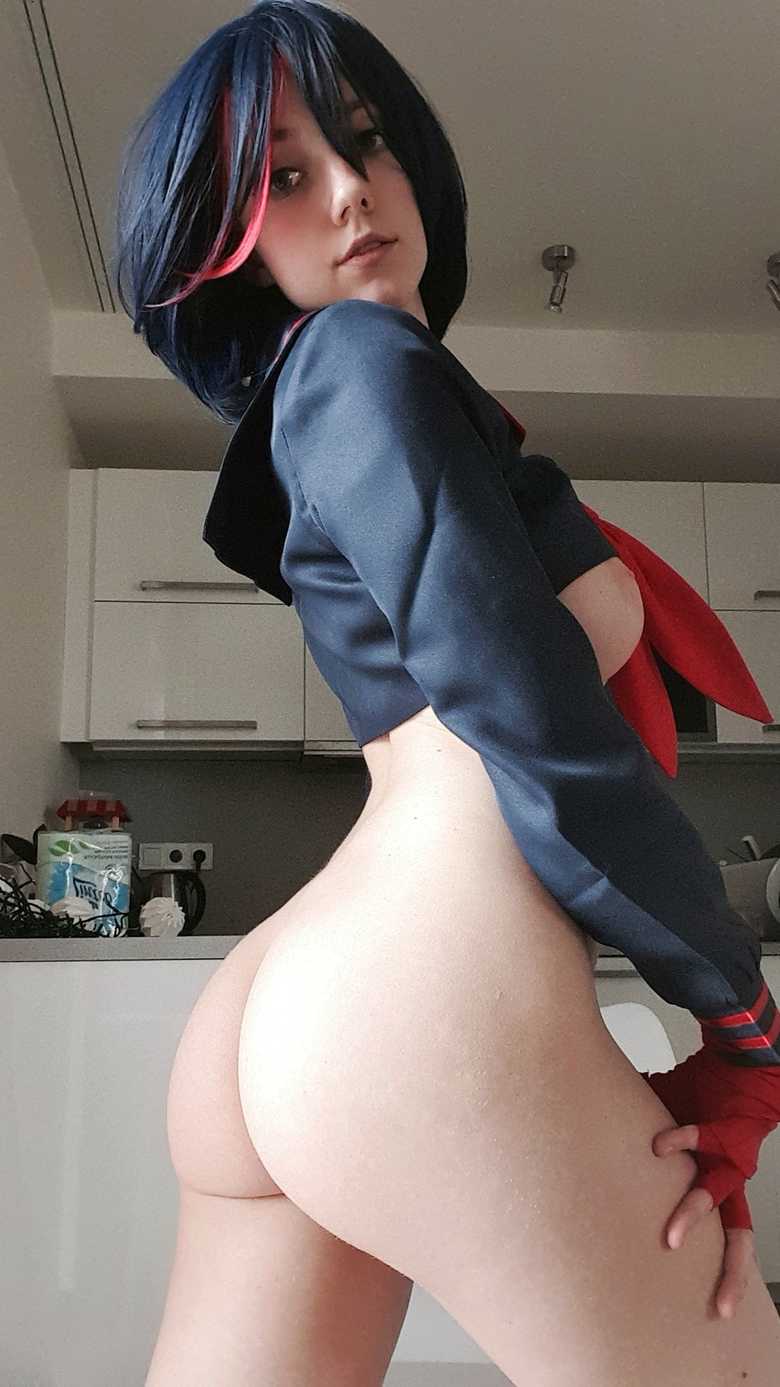 cosplay elles ellesclub fingerless_gloves kill_la_kill matoi_ryuuko nude_female sailor_uniform school_uniform tagme