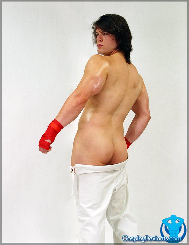 1boy ass color cosplay cosplaydeviants male male_only ryu solo street_fighter