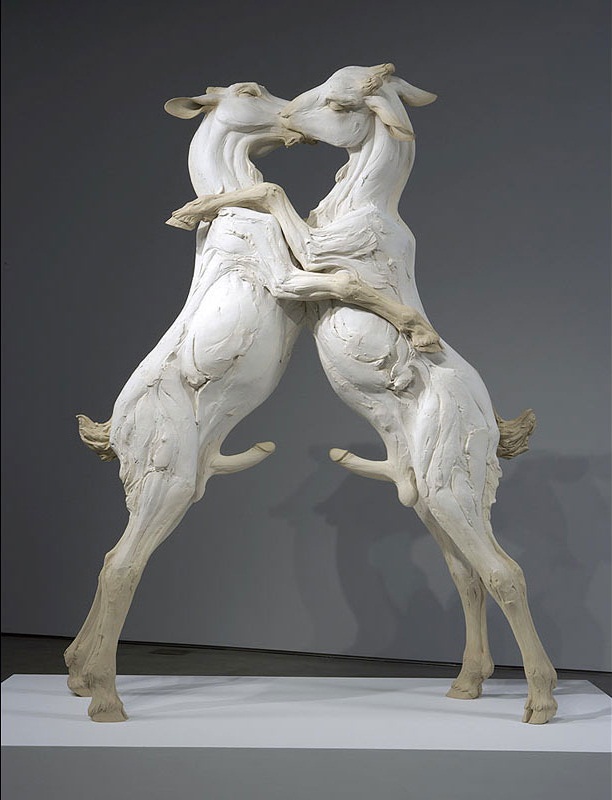 beth_cavener_stichter feral gay goat hooves male passionate penis sculpture