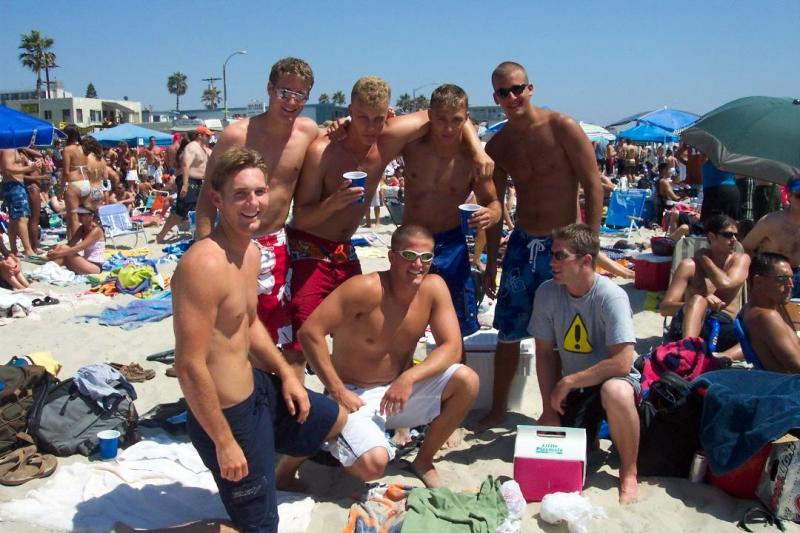 7boys beach male multiple_boys multiple_humans photo real_person topless