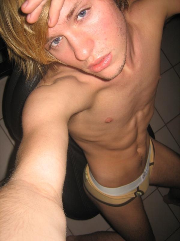 abs bathroom blond_hair blue_eyes gay male photo underwear