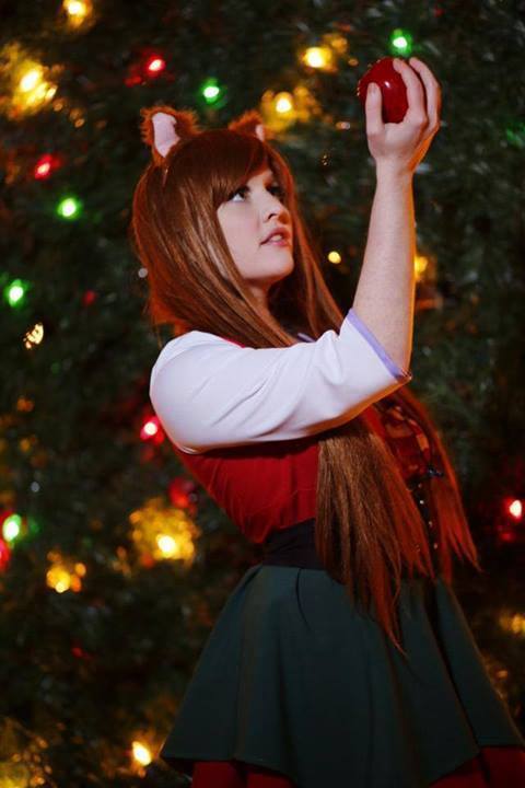 1girl breasts brown_hair cosplay female foxycosplay holo long_hair solo solo_female spice_and_wolf tagme