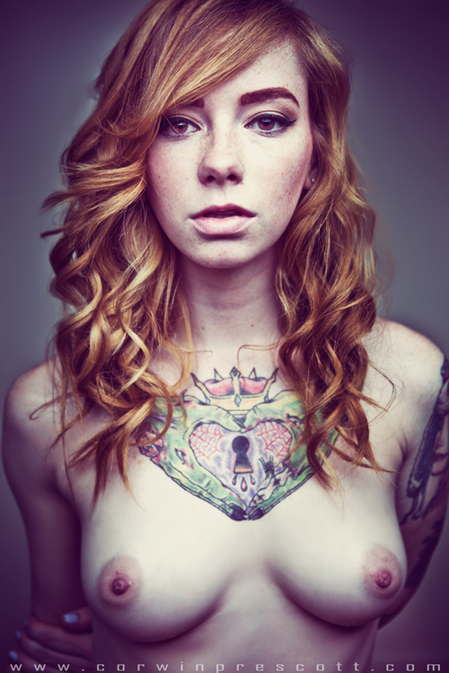breasts female hattie_watson nipples photo redhead tattoo