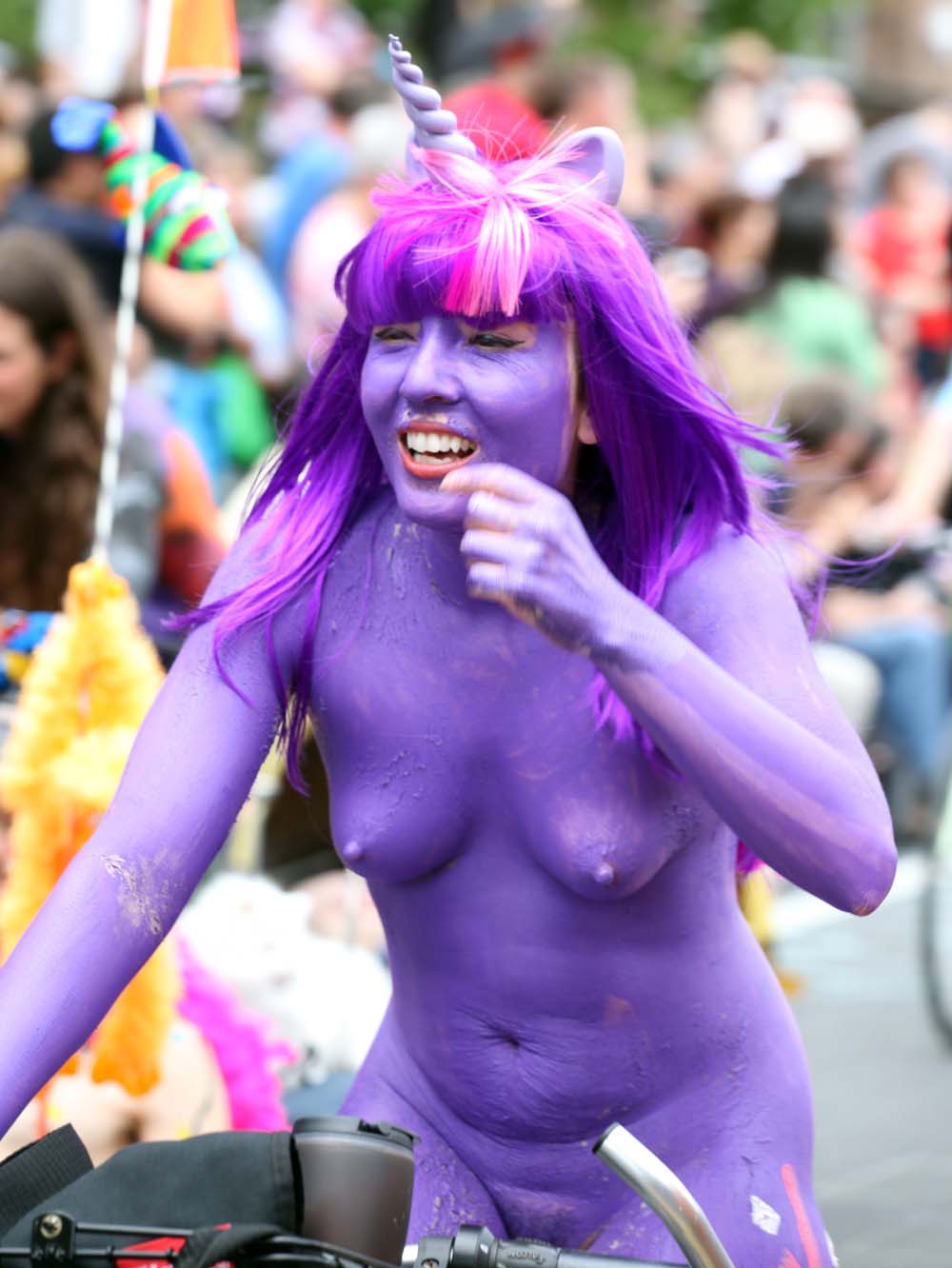 body_paint breasts cosplay exhibitionism friendship_is_magic horn my_little_pony nipples nude pussy twilight_sparkle_(mlp)