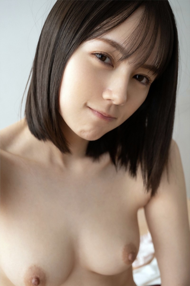 1girl asian asian_female black_hair bob_cut breasts female female_only japanese japanese_female jav medium_breasts nipples nude short_hair solo straight_hair suzumori_remu