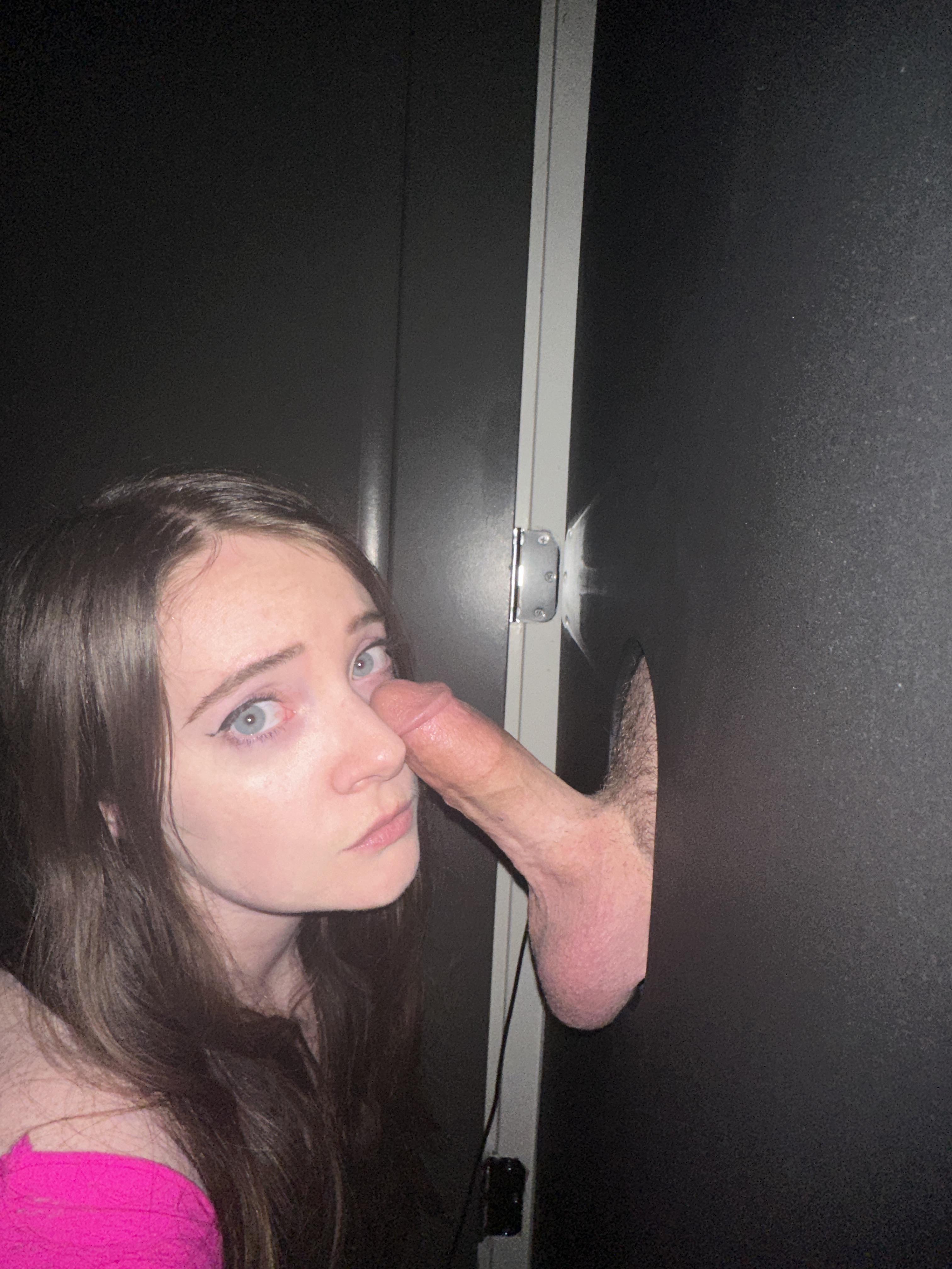 blue_eyes face glory_hole penis small_penis