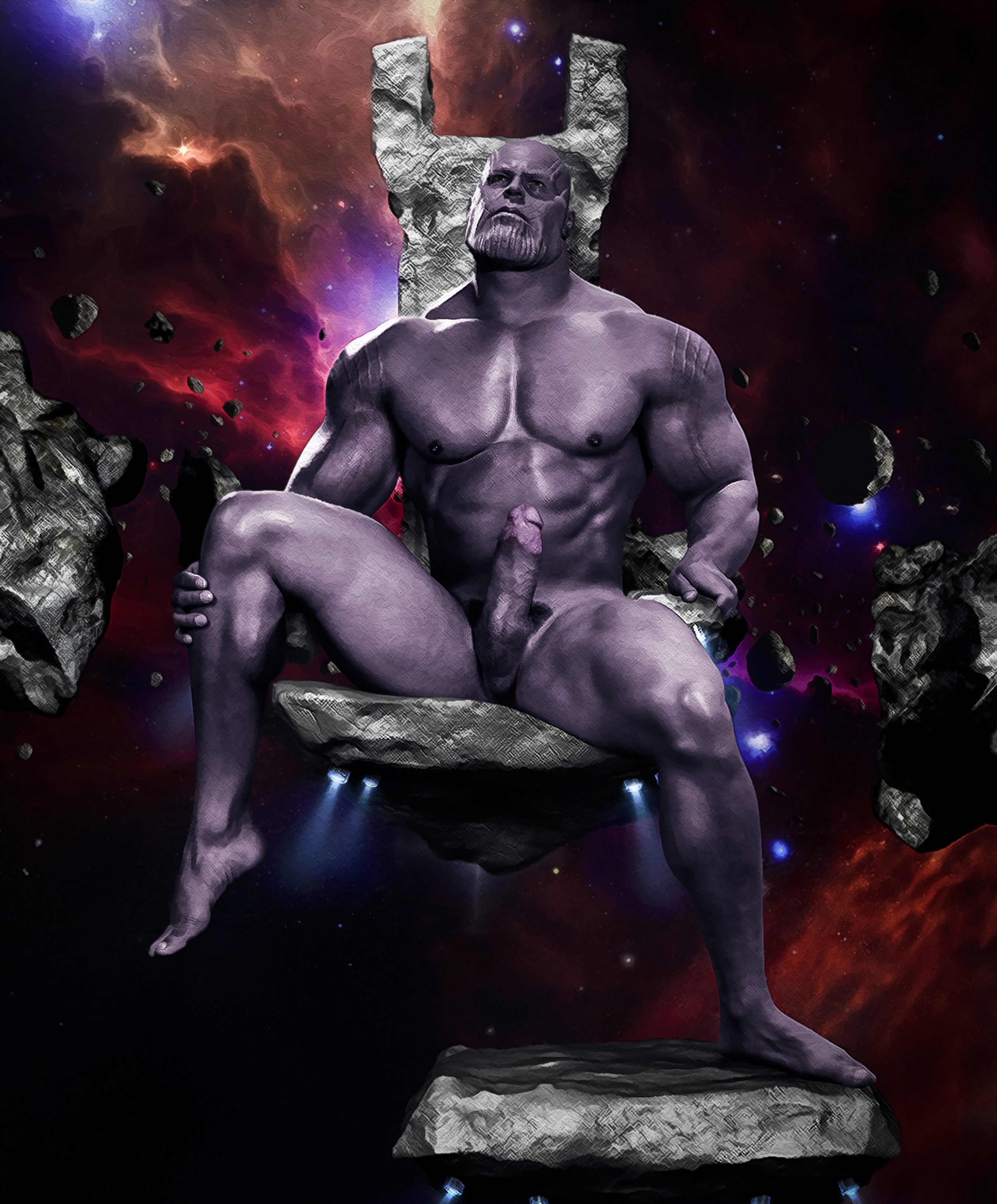 avengers avengers_infinity war celebrity drawing fakes male male_only marvel marvel_comics purple_skin thanos