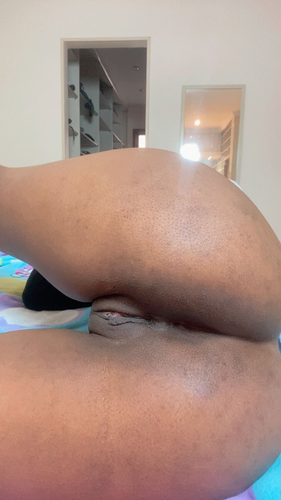 anus ass black_female bottomless dark-skinned_female female pussy szbunnyboo