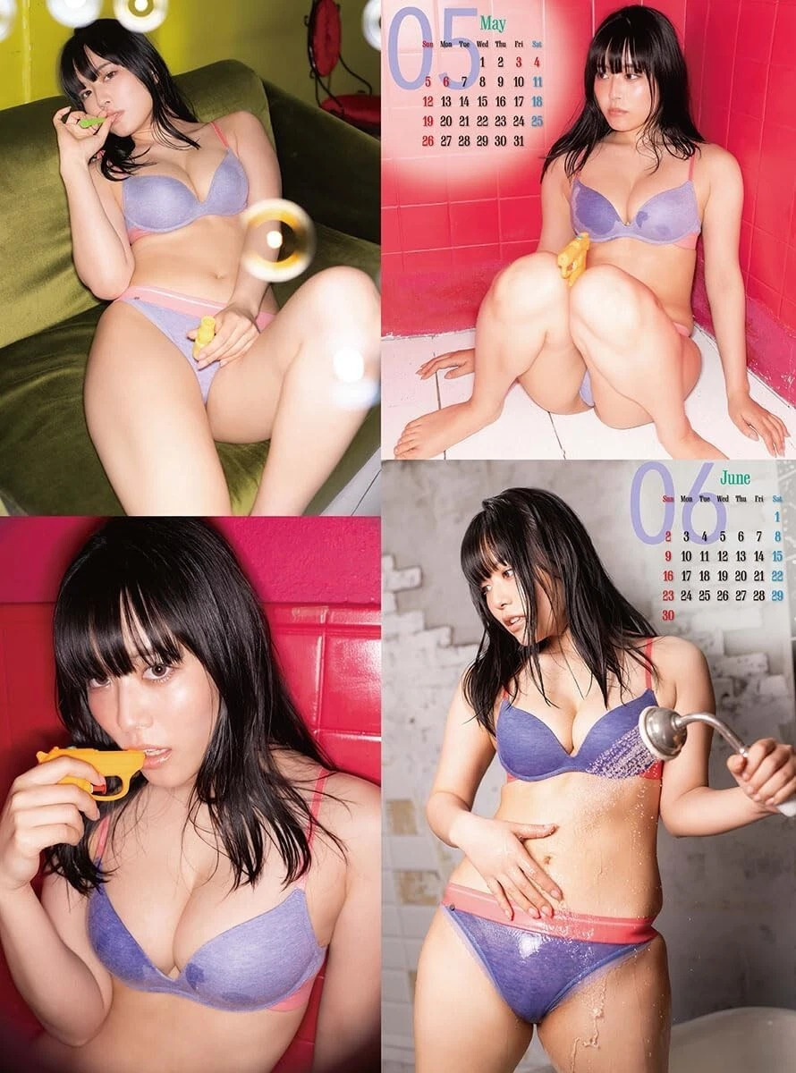 asian bra calendar glasses gravure gravure.com gravure_idol japanese model modeling panties purple_bra purple_panties shinonome_umi umi_shinonome