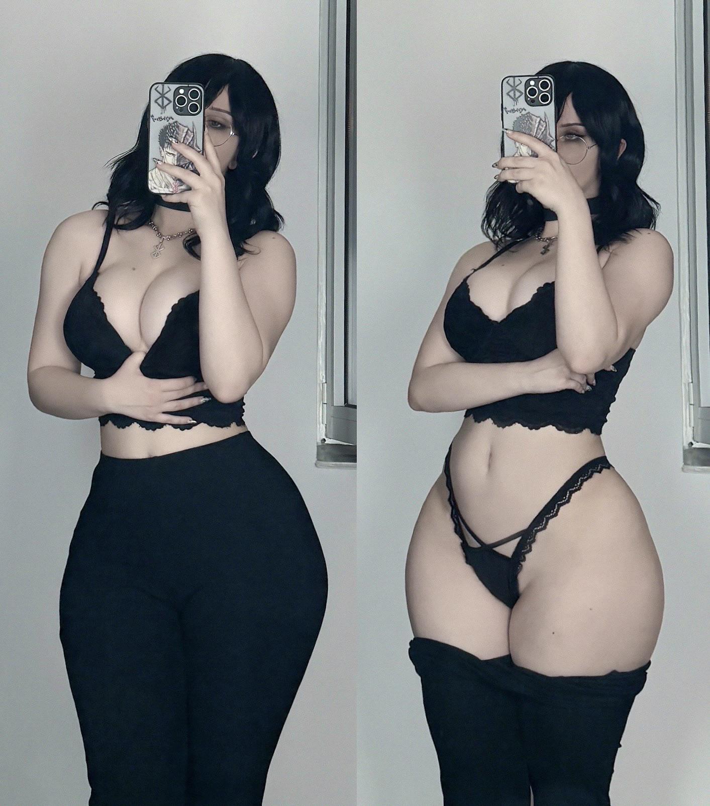 aniku black_hair epicinternetgf glasses high_waisted panties lace_panties mommy-anna narrow_waist pale pale-skinned_female pale_skin peachy_ass perfect_ass perfect_body perfect_legs perfection thong white white_female wide_hips