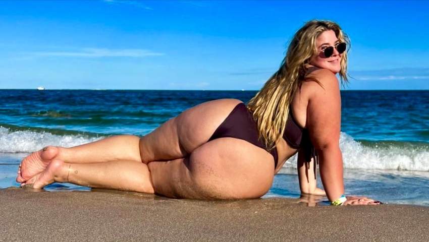 1girl amateur anklet ass ass_focus barefoot bbw beach big_ass big_butt bikini blonde_hair bubble_butt caucasian chubby curvy dat_ass fat_ass feet female female_only from_behind huge_ass instagram juicy_ass legs long_hair milf model non-nude on_side outdoors pawg posing presenting round_ass roundmoundofass sam_paige sand sexy smile solo sourced sunglasses thick thick_ass thick_thighs wide_hips