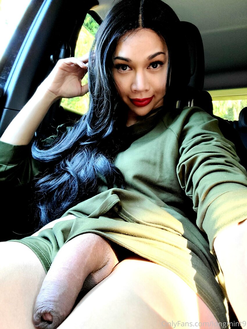 asian bottomless car flaccid_penis huge_penis ladyboy longmint penis public shemale shemale_only solo thai transgender