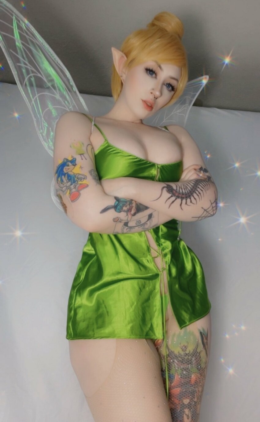 1girl clothed cosplay disney female_only peter_pan solo soon2bsalty tinker_bell