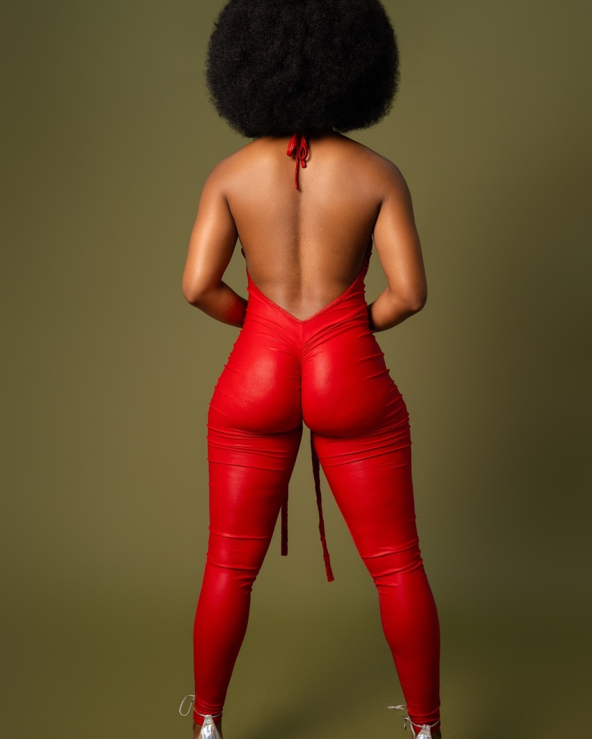 afro ass ass_focus big_ass booty dark-skinned_female dark_skin form_fitting from_behind highres indoors instagram photo saleema simple_background skin_tight solo solo_female solo_focus sourced studio_background tight_clothes tight_pants