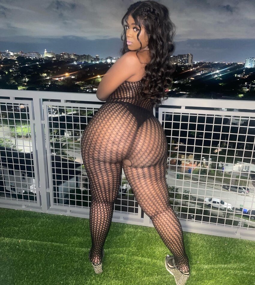 big_ass big_booty big_butt bodysuit curly_hair curvaceous curvy curvy_body curvy_female curvy_figure curvy_hips curvy_woman dark-skinned_female dark_hair dark_skin dayday_minaj ebony fishnet_outfit fishnets huge_ass huge_butt thick_ass thick_legs thick_thighs wide_ass wide_hips