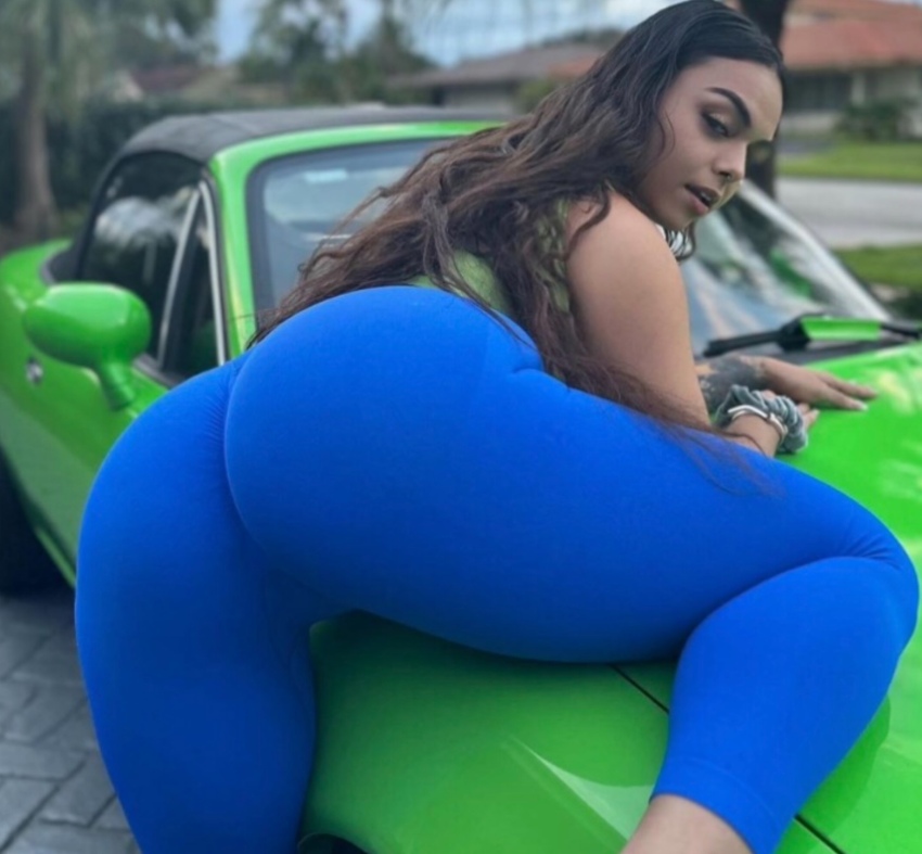 1girl amateur ass ass_focus big_ass big_butt bimbo bracelet bubble_butt car clothed curvy dark_hair dessie_desires eyelashes female female_only from_behind huge_ass instagram latina legs long_hair looking_at_viewer looking_back milf mixed_race non-nude outdoors parted_lips posing round_ass sexy solo sourced tattoo thick_ass thick_thighs wide_hips yoga_pants