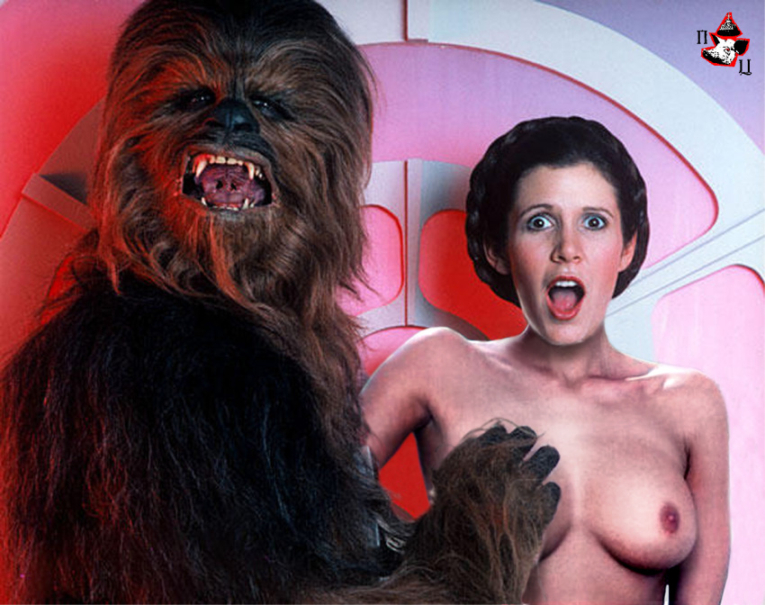 carrie_fisher chewbacca fakes pig_tsar princess_leia_organa star_wars the_empire_strikes_back wookiee