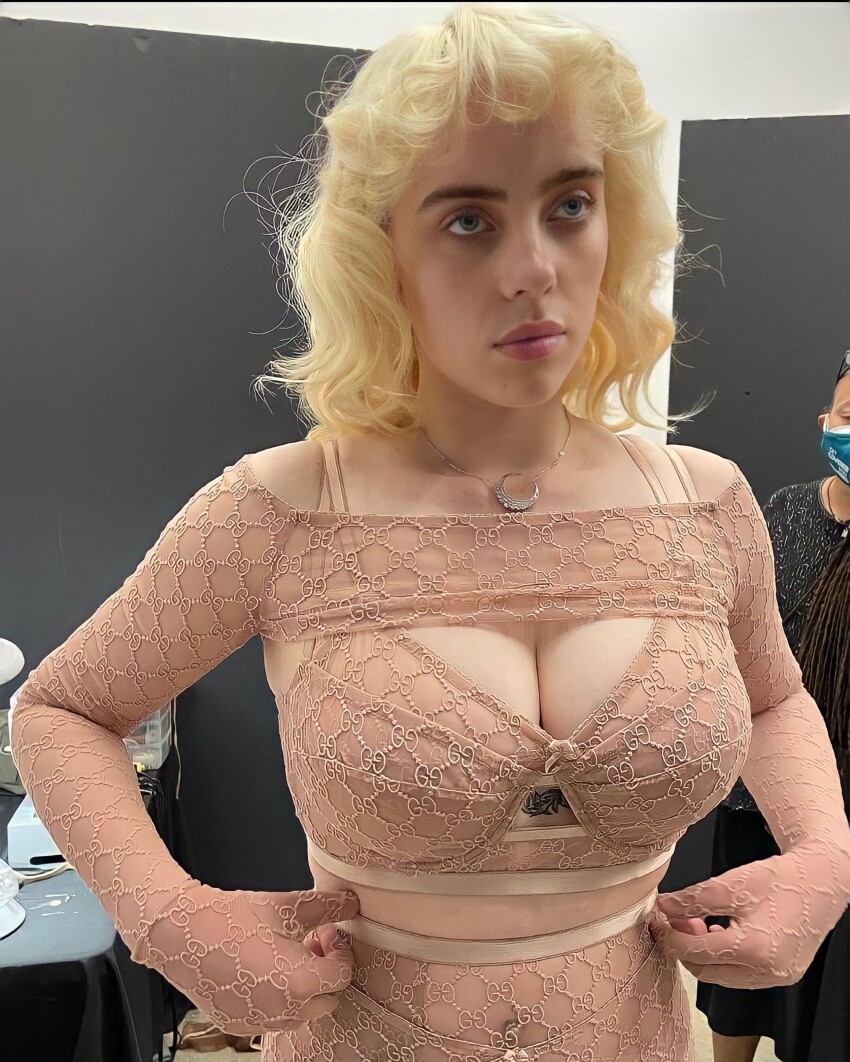 big_ass big_breasts billie_eilish celeb celebrity cleavage huge_breasts large_ass large_breasts singer single_female tease teasing