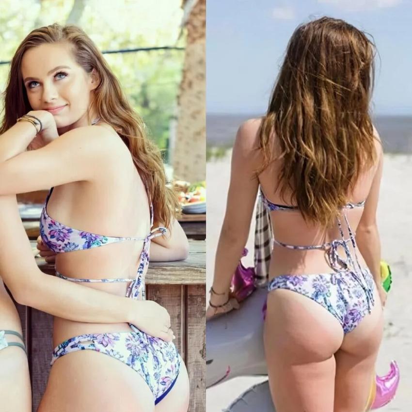 aew anna_jay beach big_ass bikini dat_ass female_only female_wrestler long_hair pawg sideboob swimsuit tanlines white_female