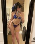 bikini cleavage cosplay genshin_impact mangoloo mona_(genshin_impact) selfie small_breasts rating:Explicit score:34 user:mipaloote