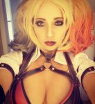 batman_(series) big_breasts blonde_hair cleavage cosplay dc dc_comics female_only harley_quinn looking_at_viewer photo tara_strong rating:Explicit score:20 user:XXTarastrongXX